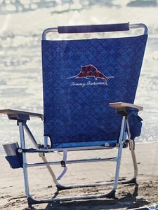 Tommy Bahama 7 position Hi-Boy Beach Chair Rust Proof Aluminum Frame Sealed NEW - Picture 1 of 11