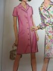 Vtg 60's Simplicity 7729 STEP-IN COAT-DRESS FRONT-BUTTON Sewing Pattern Women