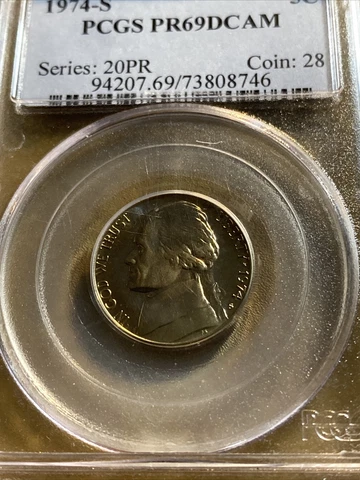 1974-s 5 Cents PCGS PR69DCAM Cover