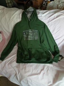 Vdnerjg Mens Hoodies Long Sleeve American Flag Graphic Drawstring Hooded Pullove - Picture 1 of 4