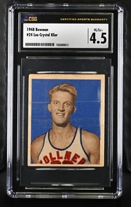 1948 Bowman #24 Leo Klier Fort Wayne Pistons - CSG 4.5 VG/Ex+ - Picture 1 of 2