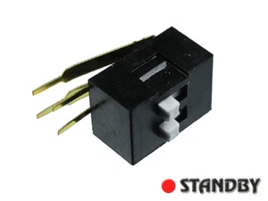 10pcs DIP SWITCH 2 position, Through Hole, Side Style, pitch 2,54x2,54mm - Bild 1 von 1