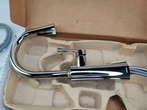 Moen S72608SRS High Arc Pulldown Kitchen Faucet - Chrome - Etch - New - Picture 1 of 12