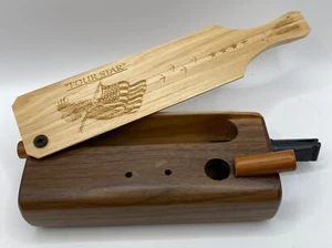 Genuinely Amish Crafted "Four Star" Combo Turkey Box Call - Crow, Owl, Hawk! - Foto 1 di 12