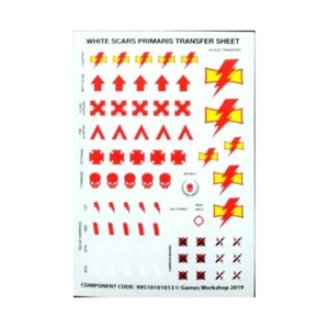 Space Marine WHITE SCARS Primaris Transfer / Decal Sheet 40K - Bild 1 von 1