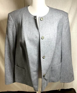 Blazer Pendleton para mujer talla (?) Chaqueta gris abotonada 100 % lana virgen - LEER - Imagen 1 de 11
