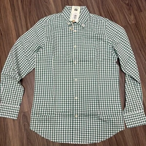 $84 NUEVO CON ETIQUETAS Montaña Caqui Hombre’s S Davidson Elastizado Camisa Oxford Verde Botón Abajo - Imagen 1 de 6