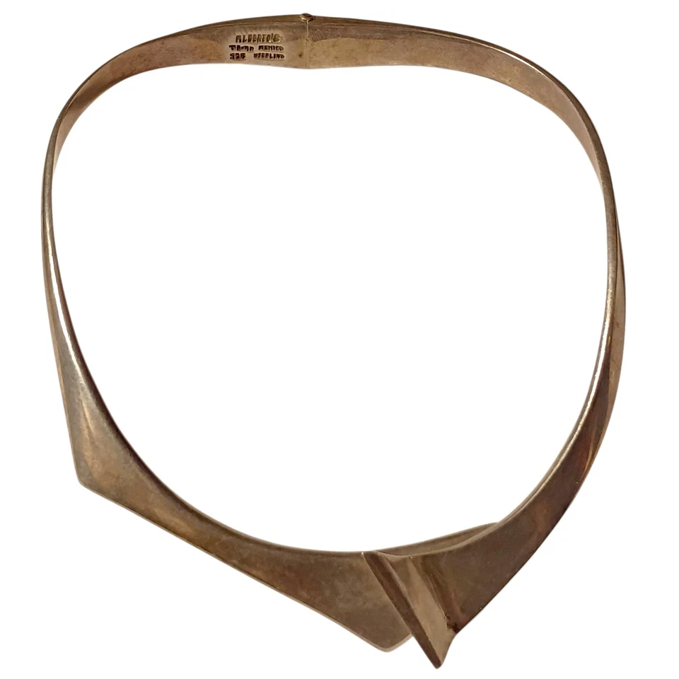 Skillfully Albertos Taxco Mexico SterlingSilver Hinged Modernist ChokerNecklace  - Image 1 of 4