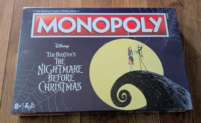 Monopoly Tim Burton's The Nightmare Before Christmas Ed. - Hasbro (2024) New - Image 1 of 4