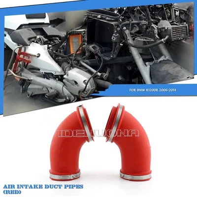 Motorcycle Red Air Intake Duct Pipes For BMW R1200RT 2005-2009 R1200ST 2005-2008 - Imagem 1 de 4