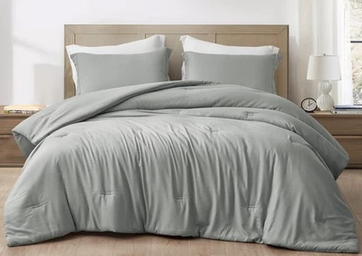 Chezmoi Collection Cliff 3-Piece Rayon Derived from Bamboo Blended Comforter Set - Image 1 of 4
