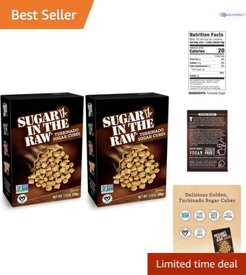 Cubos de açúcar de cana granulada pacote com 17,6 oz adoçante natural sem glúten - Imagem 1 de 4