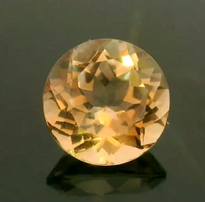 Natural Champagne Topaz  4.65 cts  10.1x10.1 mm   Round  cut   Brown  loose gems - Picture 1 of 4