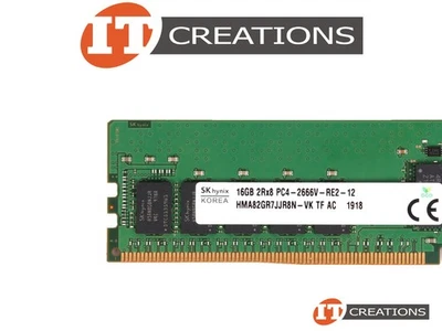 SK HYNIX 16GB PC4-2666V-R REGISTERED ECC 2RX8 MEMORY RDIMM HMA82GR7JJR8N-VK - Image 1 of 2