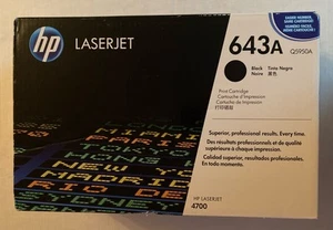 Cartucho de tóner de impresión negro original HP 643A LaserJet 4700 Q5950A (nuevo sellado) - Imagen 1 de 6