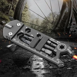 Multi-function Cycling Wrench Ruler Screwdriver Bicycle Spanner Bike Wrench - Picture 1 of 12