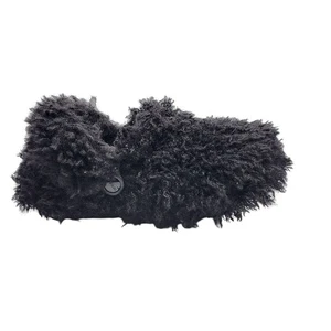 Crocs Classic Shaggy Fur Lined Clogs Womens Black Slip On Shoes Size 6 - Picture 1 of 10