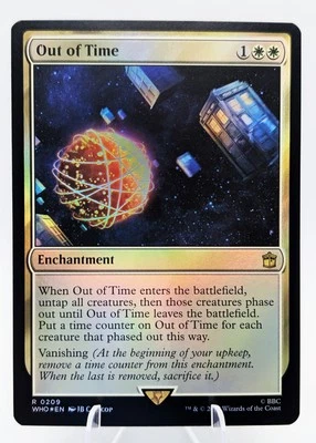 Out of Time (FOIL) | MTG WHO | EDH Commander Board Wipe Phase Out | Rare |NEW NM - Image 1 of 4