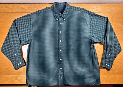 Camisa Gant Para Hombres XL Negra Verde Adulto Abotonada Negocios Informal Vestido Manga Larga Foto 1 de 4