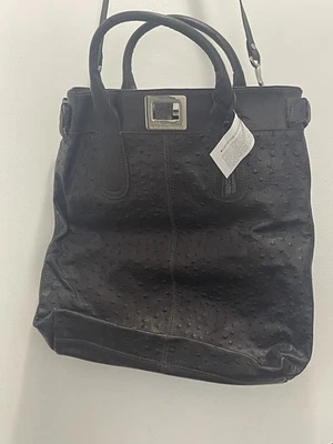 Gorgeous Roberta Gandolfi Handbag Tote Shoulder Bag Brown Ostrich Leather - Image 1 of 4
