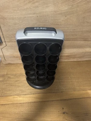 Keurig Pod Holder K Cup Spin Carousel Holds 30 Pods KCC 30 Black Silver NO BOX - Image 1 of 4