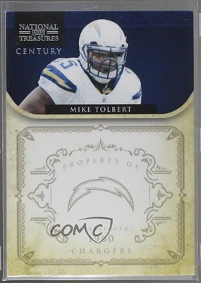 2011 Playoff National Treasures Century Silver /25 Mike Tolbert #123 - Image 1 of 2