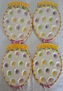 Easter Egg Shaped Deviled Egg Platter-Multi Color by Asia Master-11.5inL x 8inW - Picture 1 of 9