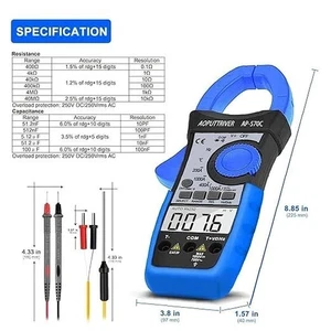 AP-570C Tester Digital Current Clamp, APP Control and Data Recording - Picture 1 of 7