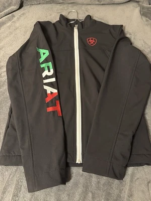 Chaqueta negra Ariat Team Softshell México para hombre Foto 1 de 2