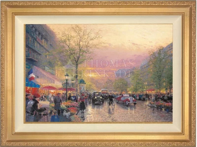 Томас Кинкейд «Париж город огней» ограниченного тиража жикле холст искусства подписанный - Изображение 1 из 4