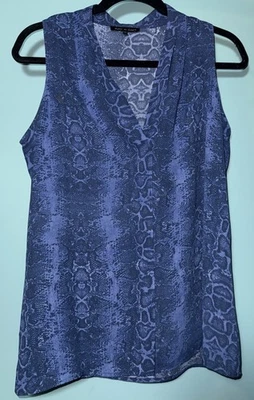 Violet & Claire Women’s Size Medium Purple Blue Snake Skin Pattern Shirt - Image 1 of 4