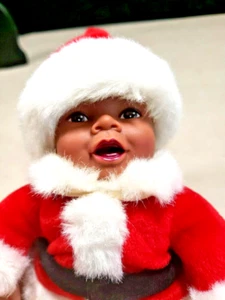 Baby Santa Baby Doll 9" Annie Geddes African American Vintage 1999 Original Box - Picture 1 of 16