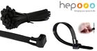 BLACK RELEASABLE REUSABLE STRONG CABLE ZIP TIES WRAPS - Various Sizes