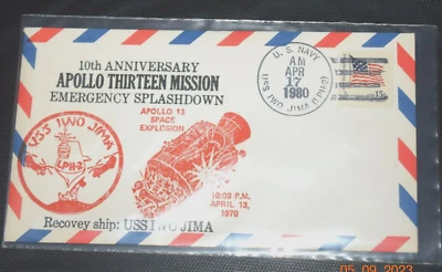 VTG, 10th ANNIVERSARY APOLLO 13 EMERGENCY SPLASHDOWN, 04-17-1990, USS Iwo Jima - Image 1 of 3