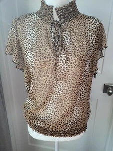 Camicetta donna marrone manica corta grande THX collezione Thanx - Foto 1 di 4