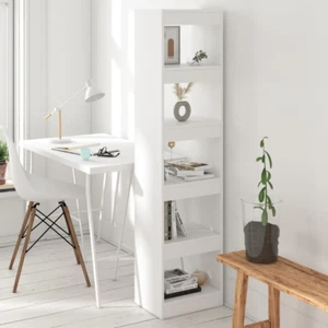 NNEVL Book Cabinet/Room Divider White 40x30x166 cm - Picture 1 of 5