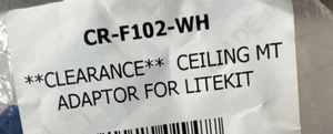CRAFTMADE Ceiling Mount Adapter For LITEKIT #CR-F102-WH (Only Parts Shown) - Picture 1 of 2