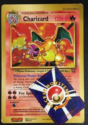 Charizard Jumbo Pokemon Card  Japanese Coro Comic Promo  F/S VERY Rare ENGLISH A - Image 1 of 4