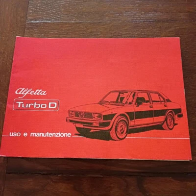 Alfa Romeo Alfetta Turbo Diesel libretto uso e manutenzione ed. 09/79 - Immagine 1 di 2