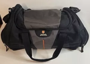 Jeep Duffle Bag Black And Gray Travel Removable Strap Collectible - Picture 1 of 15
