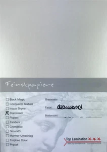 25 Blatt DIN A3 285g weiß silber metallic Papier 297x420 mm Stardream diamond - Bild 1 von 2