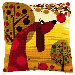 Zum Selbermachen Nadelspitze/Wandteppich Kissen Kit "Dackel" 16x16 Zoll/40x40 cm - Bild 1 von 6