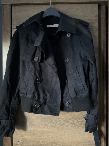 Red R.E.D Valentino Size 40 Ladies Black Biker Bomber Jacket Coat Pop