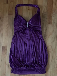 Women’s/Junior’s Windsor Purple Halter Dress Size 7/8 - Picture 1 of 6