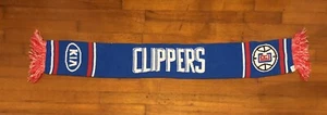 "Bufanda tejida roja y azul de doble cara de los Clippers de Los Angeles acrílico de la NBA 52""x6,5"" Kia" - Imagen 1 de 2