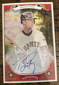 Buster Posey 2023 Allen & Ginter SSP 1:372 BOX TOPPER AUTOGRAPH /15 Giants HOF