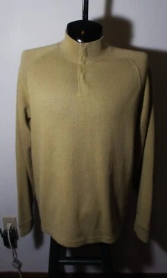 J. CREW Tan Mock Snap Button V-Neck Henley Sweater Size XL - Image 1 of 4