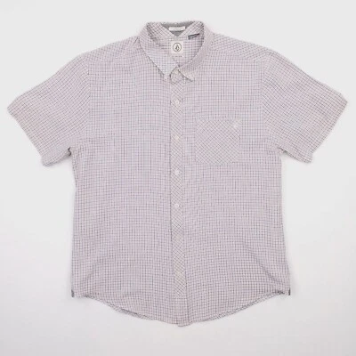 Volcom Shirt Mens Large Red Black Check Plaid Corpo Class Button Down Classic - Image 1 of 4