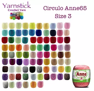 50 x 65m Circulo ANNE 65 Crochet Cotton Knitting Thread Yarn #3  Seller's Choice - Picture 1 of 12