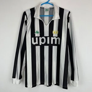 Juventus 1991-1992 Vintage Home Basic Shirt Kappa Long Sleeve Jersey size M - Picture 1 of 23